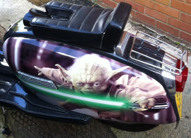 Star Wars yoda motorbike